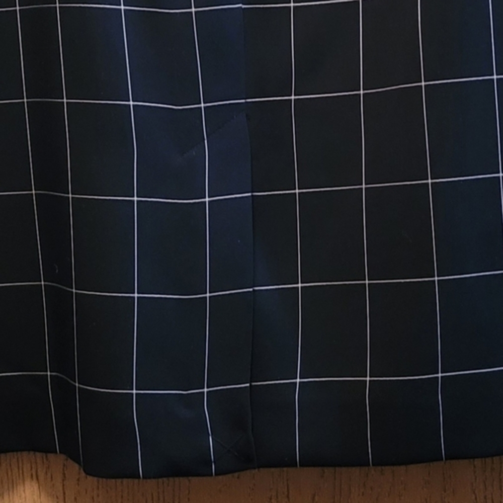 Black and White Grid Pattern Skirt